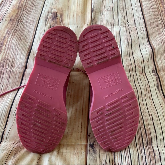Dr. Martens Pink Combat Boots Womens 10 airware - Picture 4 of 11